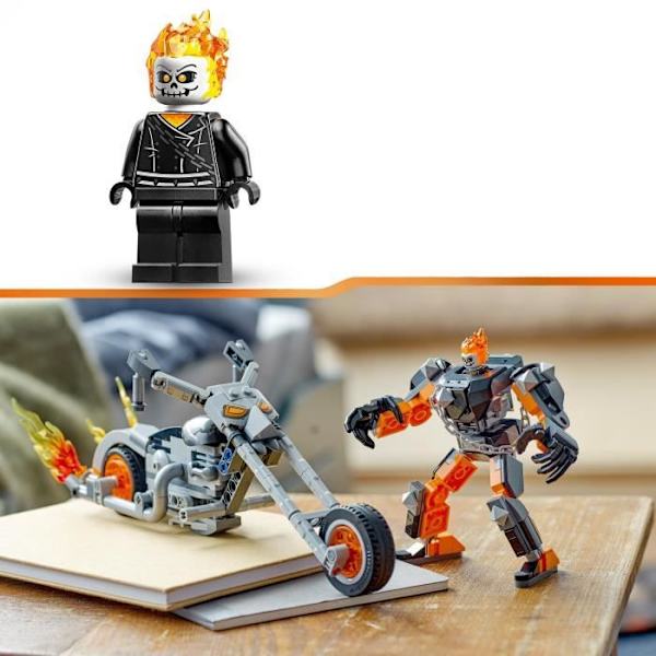 LEGO® Marvel 76245 Ghost Riders robot och motorcykel, leksak med superhjältefigur Vit