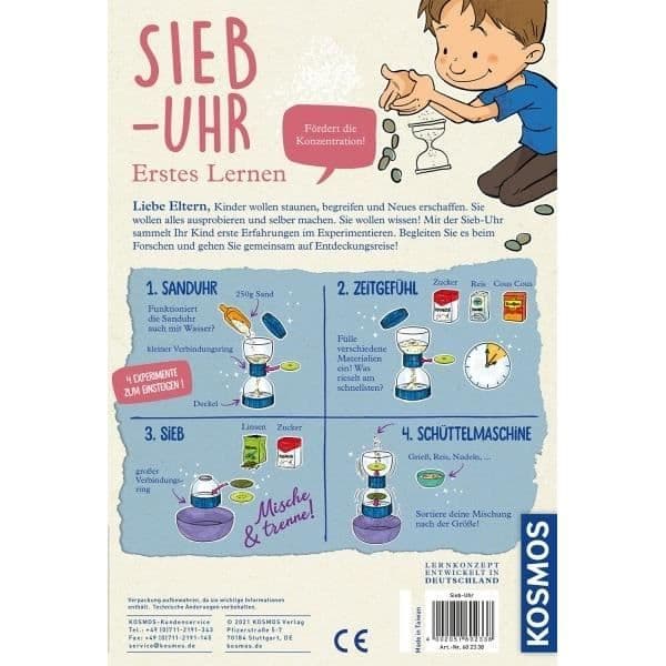 Eksperimentkit - KOSMOS - 602338 - Ur - Multifarvet - Til børn fra 4 år Multifarvet