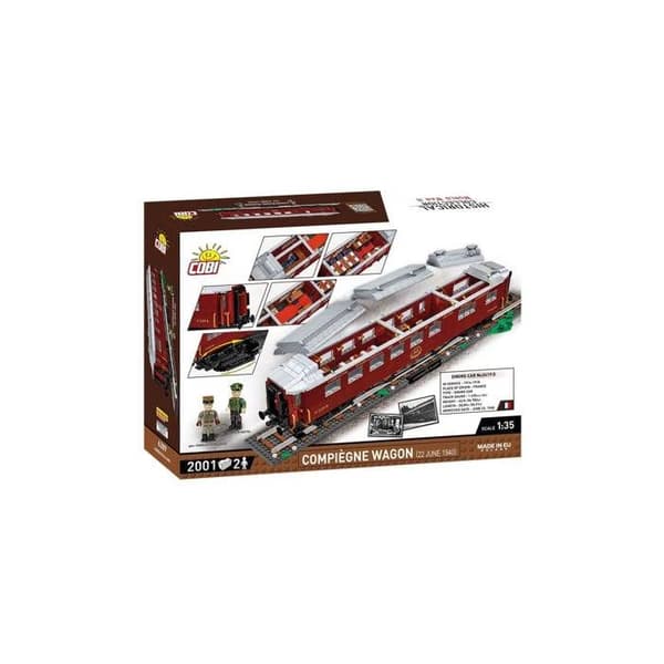 Rakennuslelu - COBI - 6289 - Compiègne Vaunu - 2001 osaa - 2 hahmoa - 1:35 brun