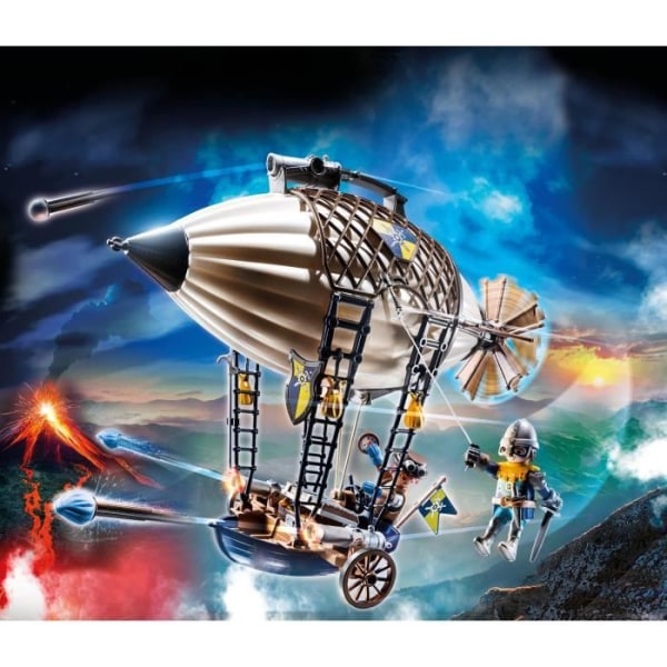 PLAYMOBIL - 70642 - Novelmore - Dario's Aerostat - Stivt luftskib med integrerede kanoner Blå