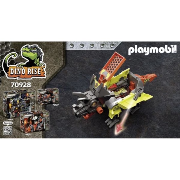 Playmobil - 70928 - Dino Rise - Combat Robot-Dino - Med 2 figurer og tilbehør Flerfärgad