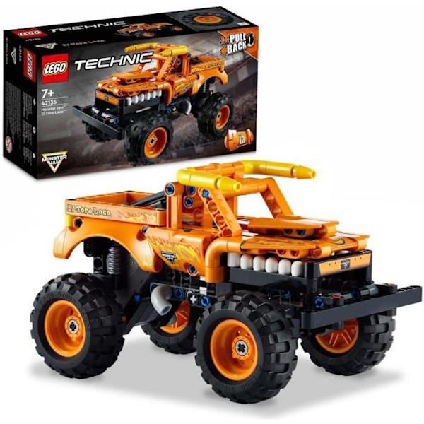 LEGO® 42135 Technic Monter Jam El Toro Loco Leksaksbil för barn från 7 år och uppåt, 2-i-1 lastbil och terrängfordon Flerfärgad