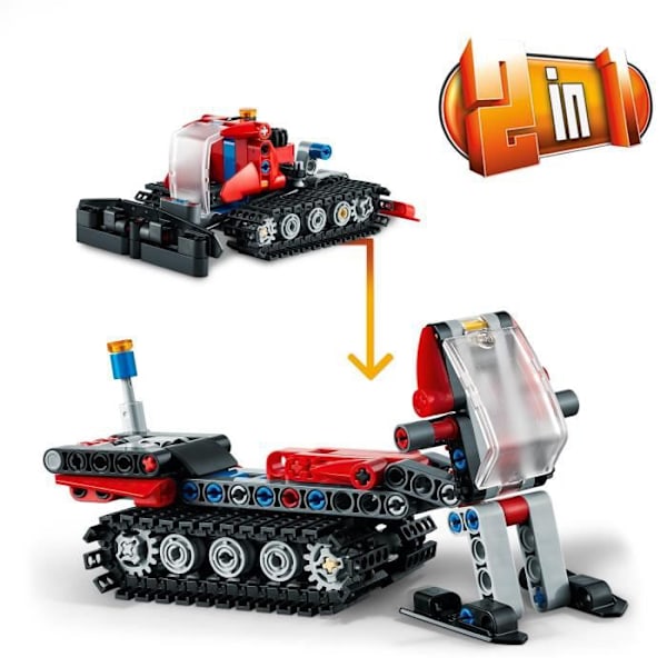 LEGO® Technic 42148 Snow Groomer, 2-i-1, Byggleksak, med snöskoter, modellfordon Flerfärgad
