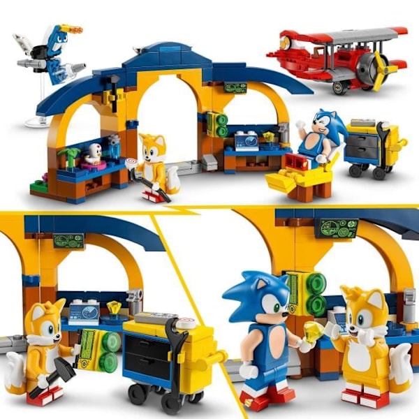 LEGO® Sonic the Hedgehog 76991 Tornado Plane and Tails' Workshop Byggset med 4 karaktärsminifigurer Flerfärgad