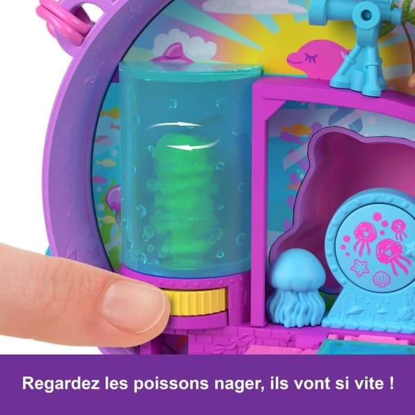 Polly Pocket-Dolphins Redning-Sæt med 2 mini-figurer og dyr HWN96