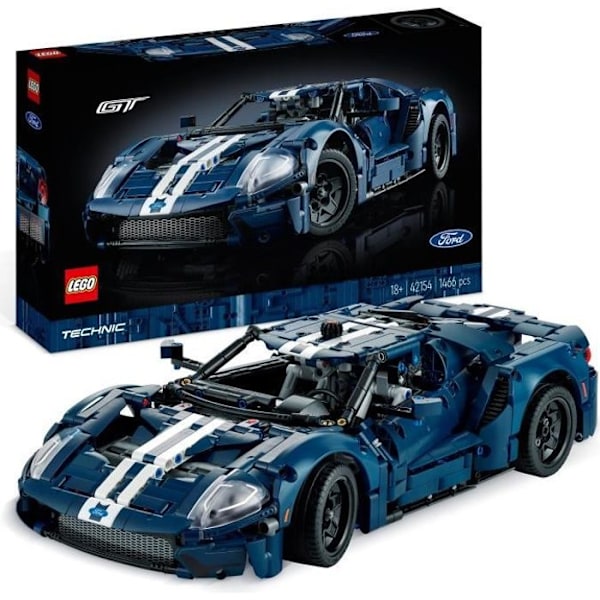 LEGO® Technic 42154 Ford GT 2022, modellbil för vuxna, skala 1:12, avancerad nivå Flerfärgad