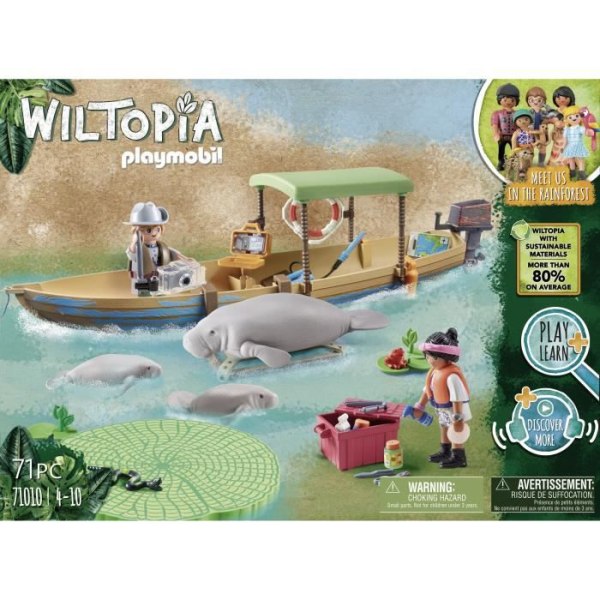 PLAYMOBIL - 71010 - Wiltopia - Kano og søkøer - Mere end 80 % genanvendte eller biologiske materialer Flerfärgad