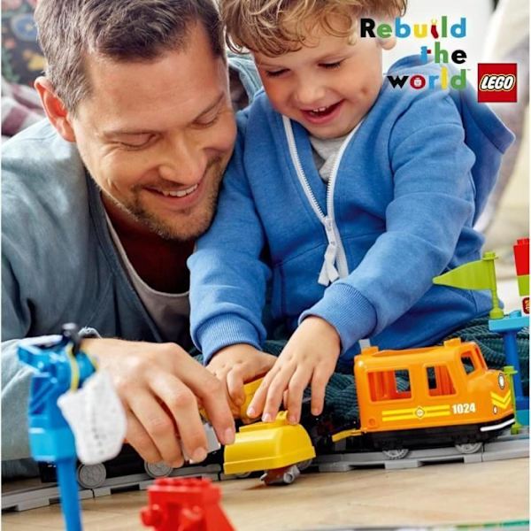 LEGO® 10875 DUPLO Godstog med lyd og lys - Byggespil for børn 2-5 år