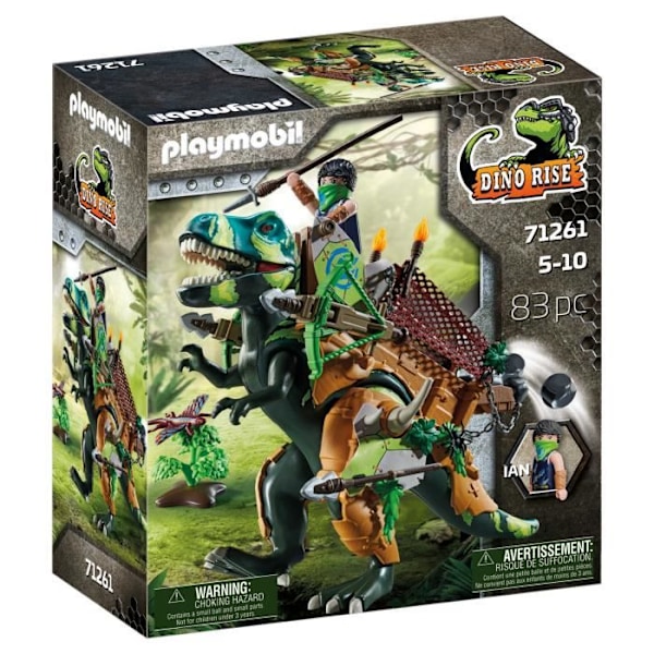 PLAYMOBIL - Dino Rise - Tyrannosaurus ja sotilas - Monivärinen - 83 kpl Flerfärgad