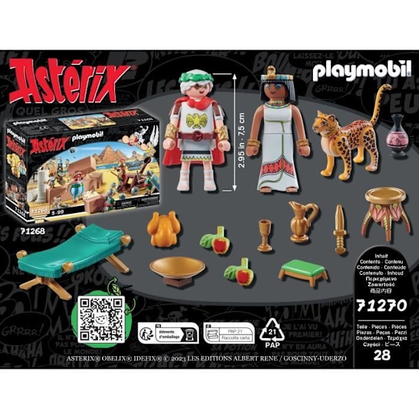PLAYMOBIL 71270 Caesar ja Cleopatra, Asterix, Hahmot, Alkaen 5 vuotta Flerfärgad