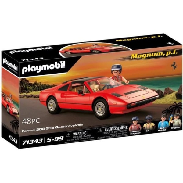 PLAYMOBIL - Magnum Ferrari 308GTS samlarbil - Klassiska bilar - 48 stycken