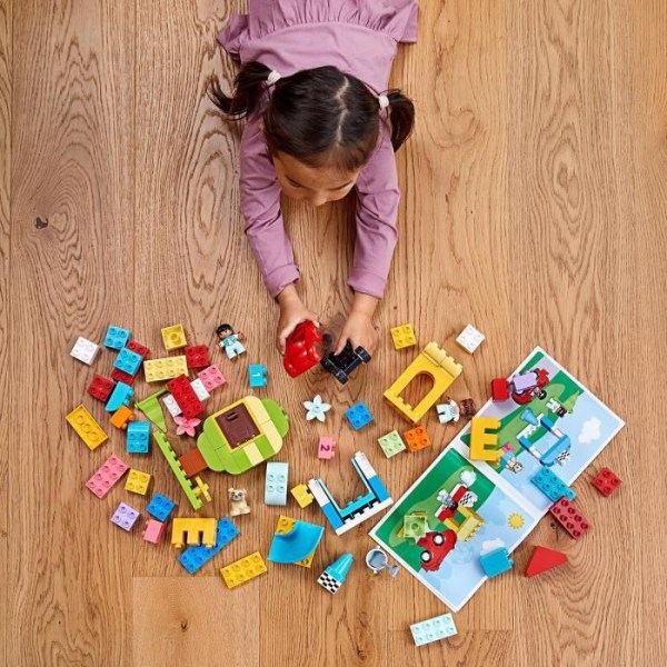 LEGO® 10914 DUPLO Deluxe klosslåda, byggsats med förvaring, pedagogisk leksak för spädbarn i åldrarna 1,5 år