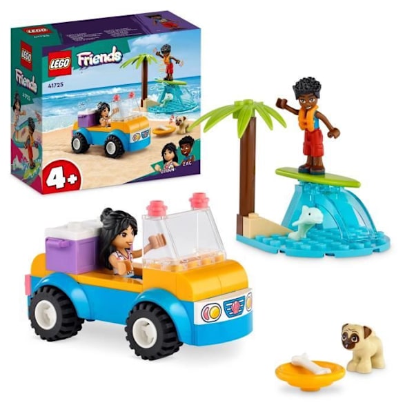 LEGO® Friends 41725 Beach Buggy Day, lelu auton kanssa, surffailu ja mininukkeja Flerfärgad