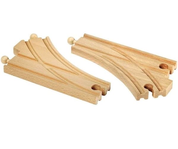 Kurvede Weiche - BRIO - 144 mm - Blandet - Barn - Dreng Beige