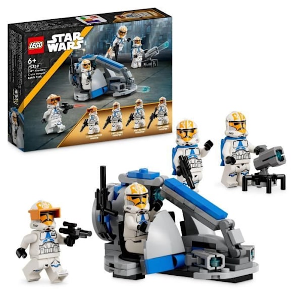 LEGO® Star Wars 75359 Ahsokas 332:a Company Clone Troopers Battle Pack leksak med fartfordon Grå och blå