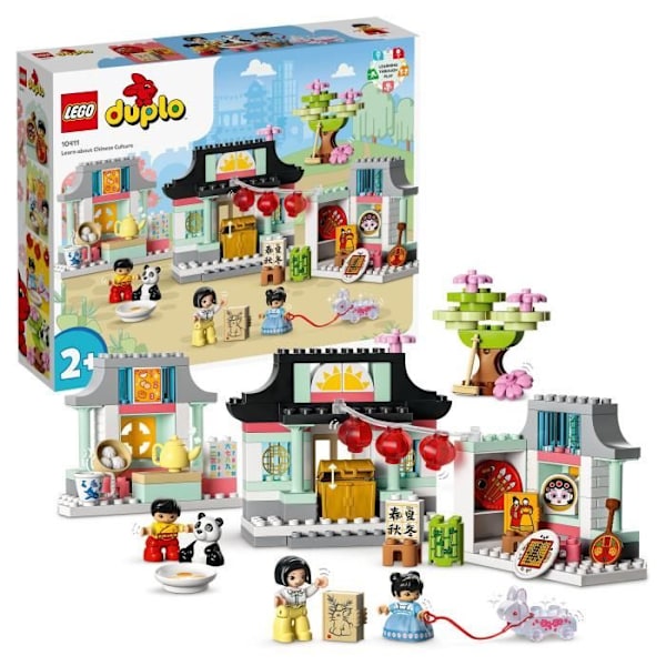 LEGO® DUPLO 10411 Upptäck kinesisk kultur, pedagogisk leksak, panda, klossar, barn 2 år Gul