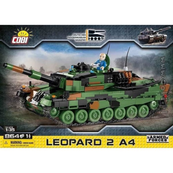 Byggspel - Tank Leopard 2 A4 - 864 delar - 1 figur 1/35 Cobi