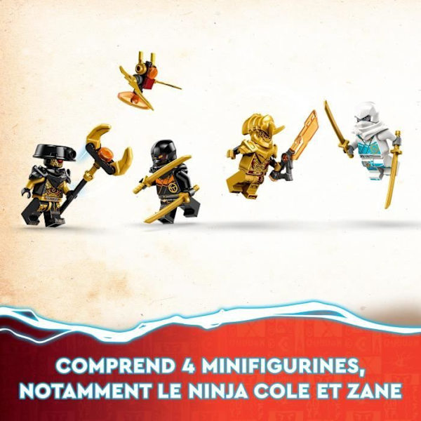 LEGO® NINJAGO 71791 Spinjitzu Race Car: Zane's Dragon Power Toy, barn 7 år Flerfärgad