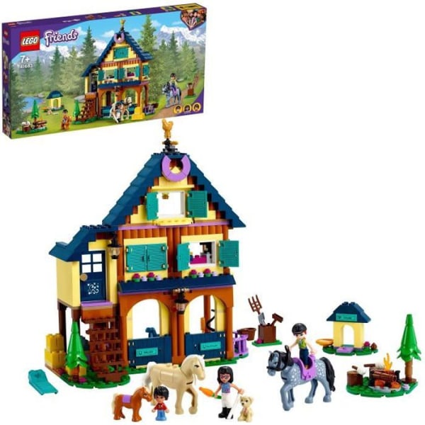 LEGO® 41683 Friends Forest Riding Center – Hästleksak med minidockor för flickor och pojkar