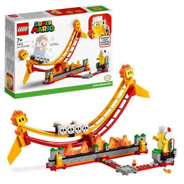 LEGO® Super Mario 71416 Lava Wave Ride Expansion Set, med minifigurer Flerfärgad
