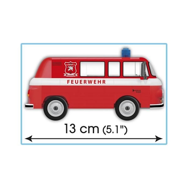 Rakennuslelu - COBI - Barkas B1000 - Paloauto - Punainen - 151 kpl Röd