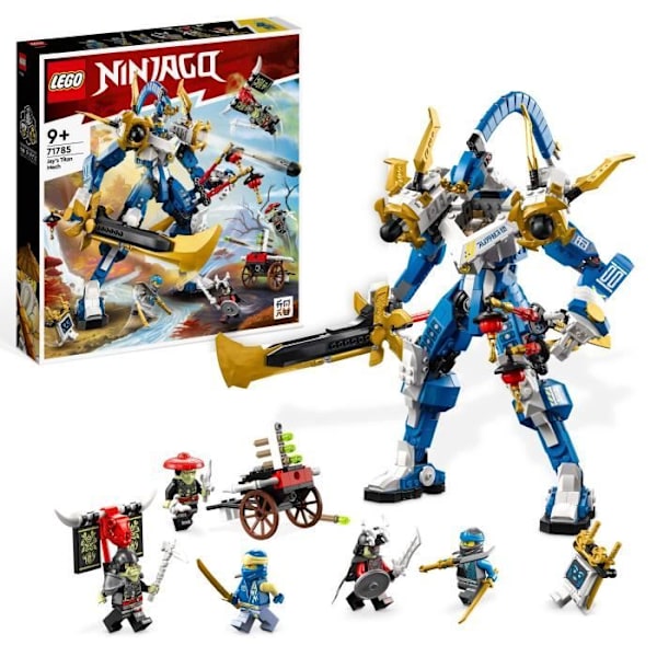 LEGO® NINJAGO 71785 Jay's Robot Titan, barnleksak, med minifigurer och armborst Vit