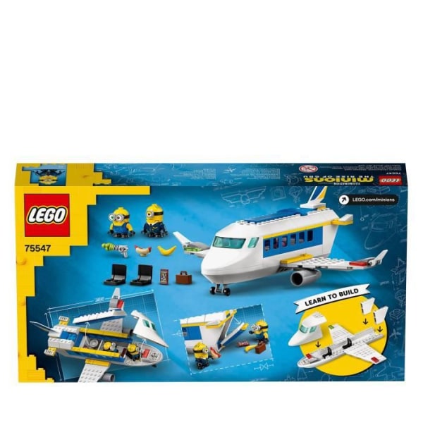LEGO® Minions 75547 Minion Pilot i flygning Leksaksplan byggsats med Bob och Stuart, åldrarna 4 och uppåt