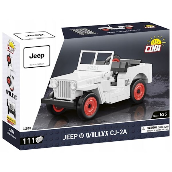 COBI 24518 JEEP WILLYS CJ-2A Vit version 111 CL. Hvid