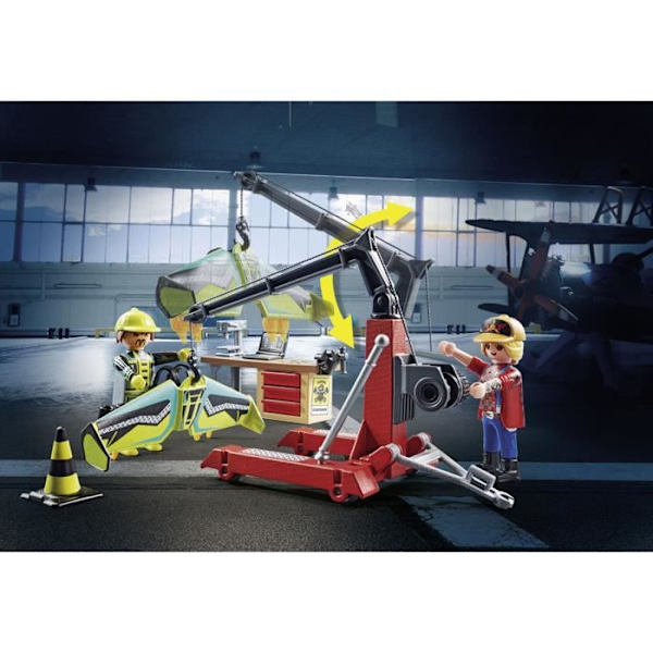 PLAYMOBIL - 70834 - Air Stuntshow -korjaamo ja autonosturi