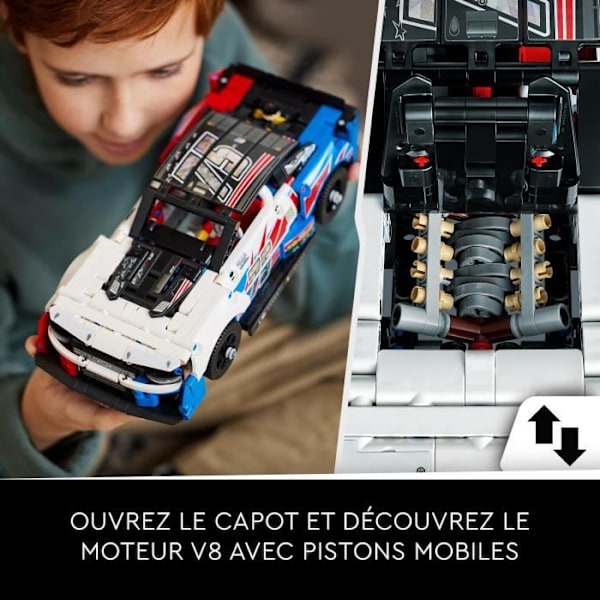 LEGO® Technic 42153 Chevrolet Camaro ZL1 NASCAR næste generations sportsvognsmodelsæt Vit