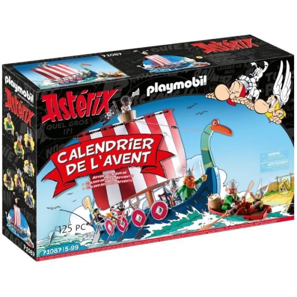 PLAYMOBIL Asterix Advent Calendar - Asterix ja merirosvot - 71087 - 125 kappaletta sisältäen 7 merkkiä Flerfärgad
