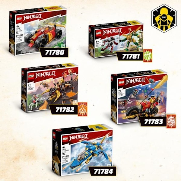 LEGO® NINJAGO 71783 Kais robotcykel – Evolution, Ninja Toy, Robotfigur Vit