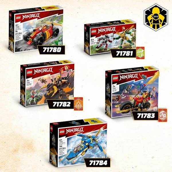LEGO® NINJAGO 71783 Kais robotmotorcykel – Evolution, Ninja Legetøj, Robotfigur Vit