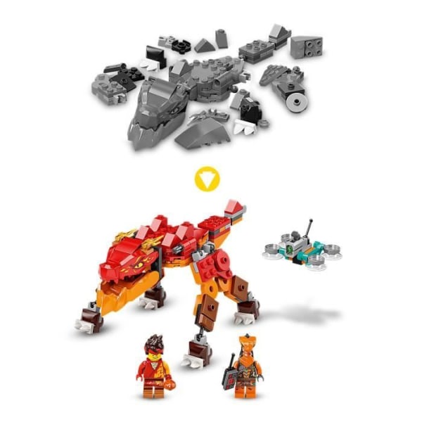 LEGO Ninjago 71762 Kai's Fire Dragon - Evolution, Ninja Toy, Fighter Minifigures, Ages 6