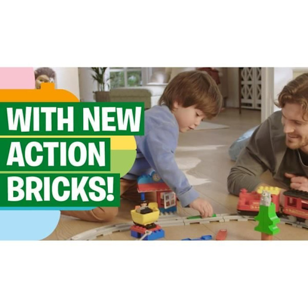 LEGO® 10874 DUPLO bydamptog, batteridrevet legetøj, med lyde, lys og fjernbetjening, togspil for børn 2-5 år Flerfärgad