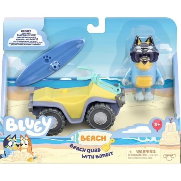 Ranta-alue BLUEY Bandit-figuurilla ja tarvikkeilla - Bluey Blå