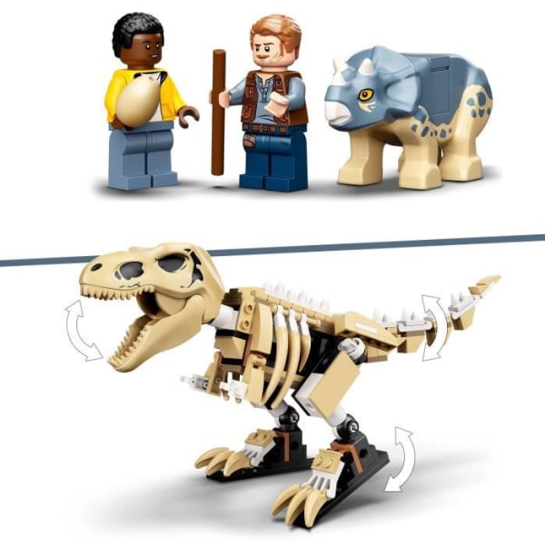 LEGO® 76940 Jurassic World T. Rex Fossil Exhibit Dinosaur Leksak för barn från 7 år och uppåt, skelettbyggande leksak