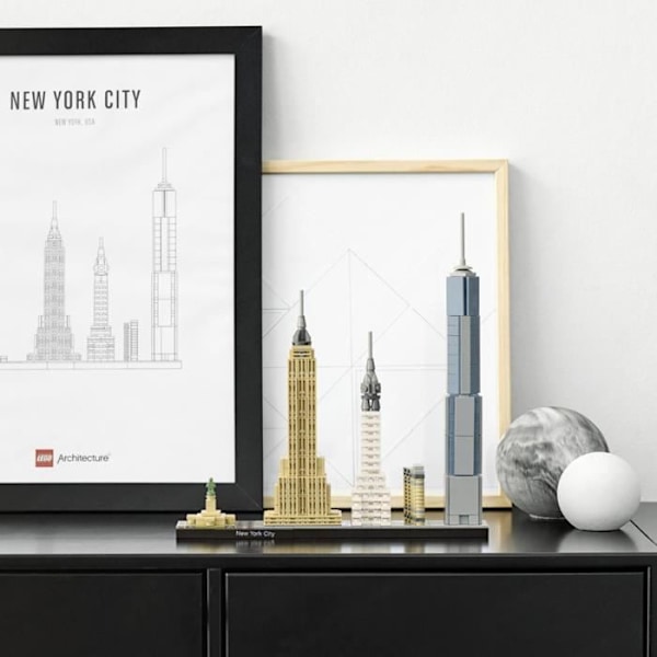 LEGO® Architecture - New York - Frihedsgudinden - Miniature modelsæt - 598 dele Beige