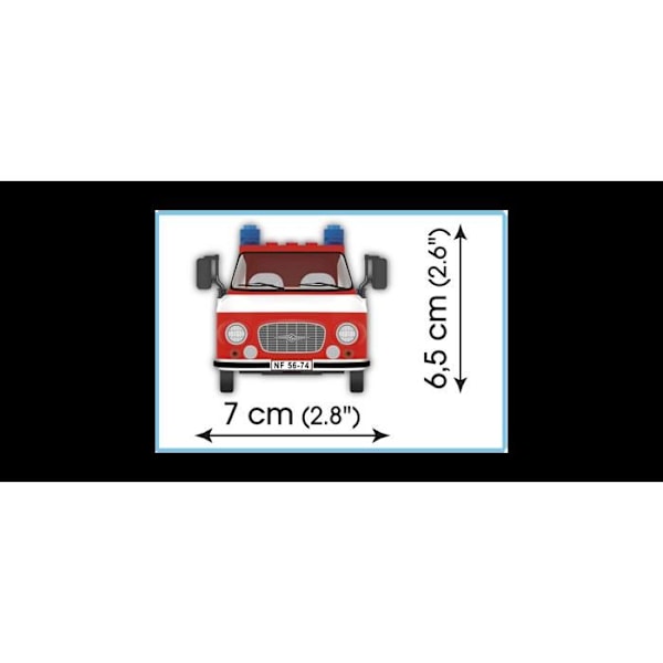 Rakennuslelu - COBI - Barkas B1000 - Paloauto - Punainen - 151 kpl Röd