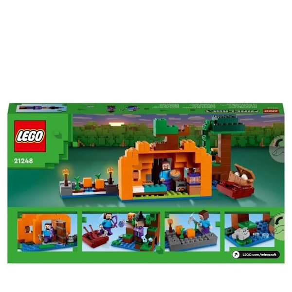 LEGO® Minecraft 21248 Græskarfarm, Huslegetøj med Steve og Witch Minifigurer Flerfärgad