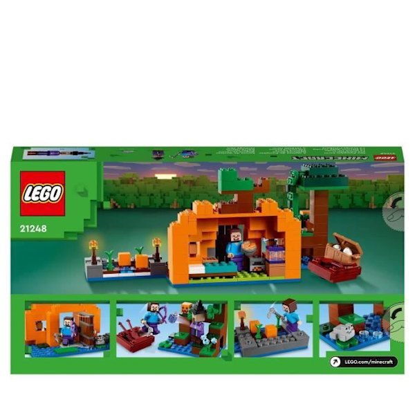 LEGO® Minecraft 21248 kurpitsafarmi, kotilelu Steven ja noidan minihahmoilla Flerfärgad