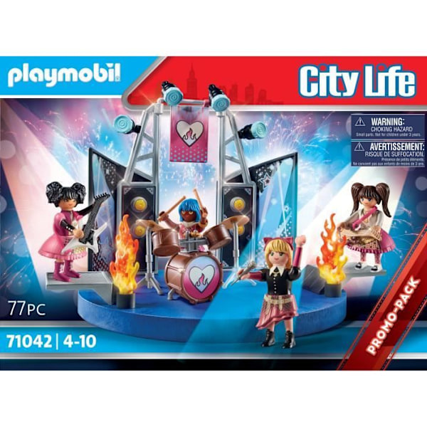 PLAYMOBIL - 71042 - City Life School - Rockgruppe - Promo pack musikere Flerfarvet