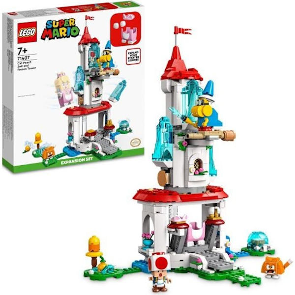 LEGO 71407 Super Mario Frozen Tower ja Peach Cat -asujen laajennussetti, rupikonnahahmo, linnalelu, 8-vuotiaat lapset Flerfärgad