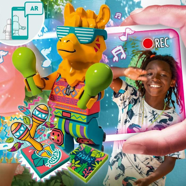 LEGO® 43105 VIDIYO™ Party Lama BeatBox Music Video Maker, Musiklegetøj med Lama, Augmented Reality Set-app Rosa
