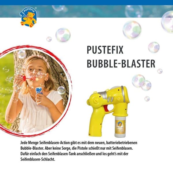 Bubbles legetøj - PUSTEFIX - Bobleblæser - Farverig - Til børn fra 3 år - Udendørs Farvet