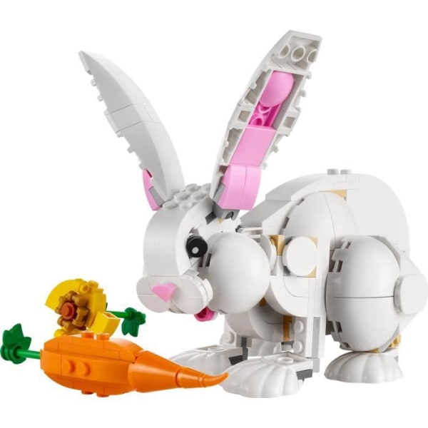 LEGO Creator 3-i-1 31133 Den vita kaninen, med djurfigurer av fisk, säl och papegoja