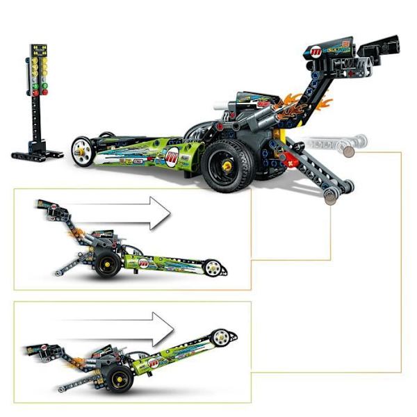 LEGO® Technic 42103 Dragster, racerbil, køretøj, byggelegetøj til drenge og piger fra 7 år og opefter Flerfärgad