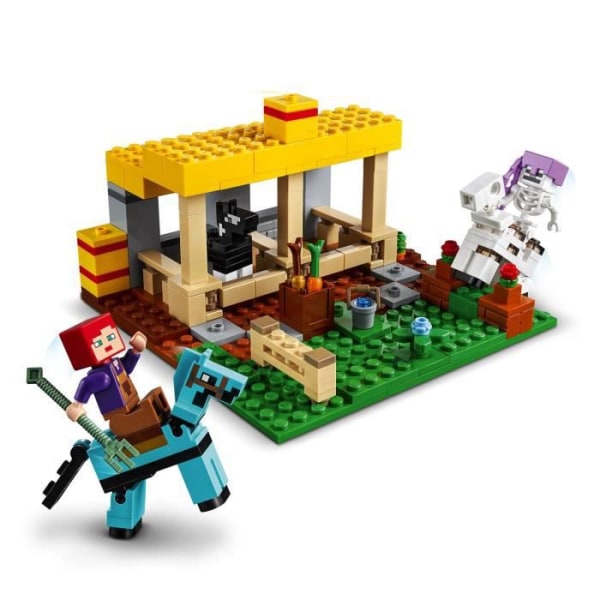 LEGO® 21171 Minecraft™ leksaksgårdsstall med skelettryttare minifigur, flick- och pojkleksak