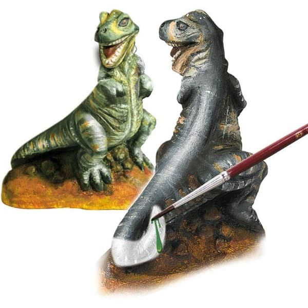 Moulage og maling - SES CREATIVE - T-Rex - Dinosaurus i gips 3D Grå