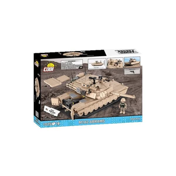Byggesæt - COBI - M1A2 ABRAMS - Beige - 1,25 kg - At samle selv beige